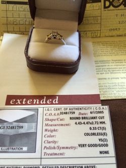 Engagement ring/ never use.
