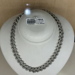 Diamond Cuban Chain 10K White Gold