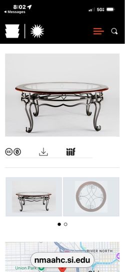 Wrought Iron Glass Top Coffee Table