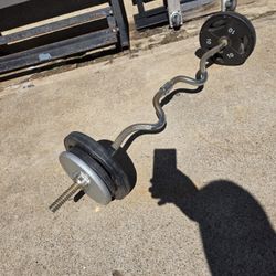 Curl Bar With 60 Lbs 