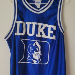 Vintage Duke Blue Devils Majestic USA made Basketball Jersey Size XL