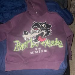 Kids Purple Wolf Hoodie 