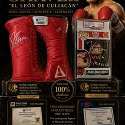 JULIO CÉSAR CHÁVEZ AUTOGRAPHED SET – BOOTS + FUNKO POP (PSA) 🔥