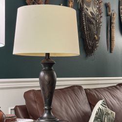 Beautiful Carved Wooden Lamp