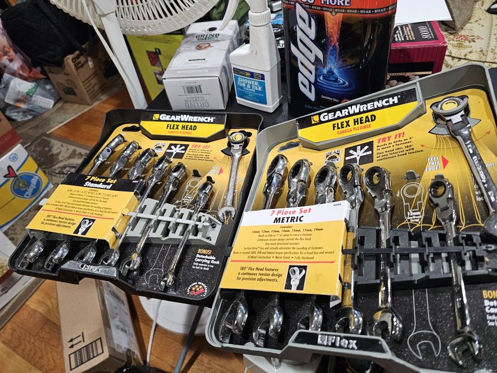 GearWrench 14 Piece Flex Head Ratchet Combination Wrench Set Metric / SAE , BRAND NEW, LIFETIME WARRANTY