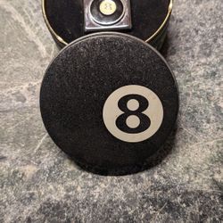 Zippo Lighter 8 Ball Used With Original Tin