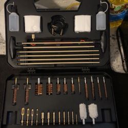 Universal Gun Cleaning Kit For All Caliber Firearms. From Handguns, Shotguns And Rifles. Full Kit Adjustable Rods And Brushes. 100plus Value