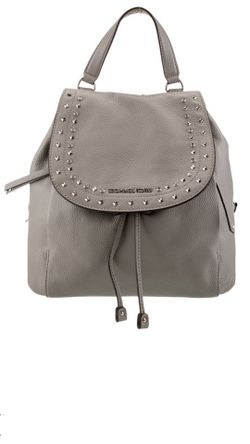 Michael Kors Grey Leather Backpack with Studs