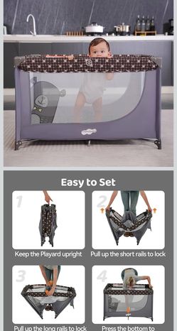 amo Babe Pack and Play Portable Baby Crib Foldable