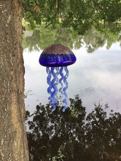 2 Unique Glass Art Wind Chimes for Indoors or Outdoors