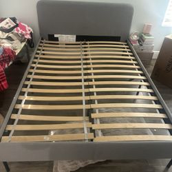 Full Size Grey Bed Frame 