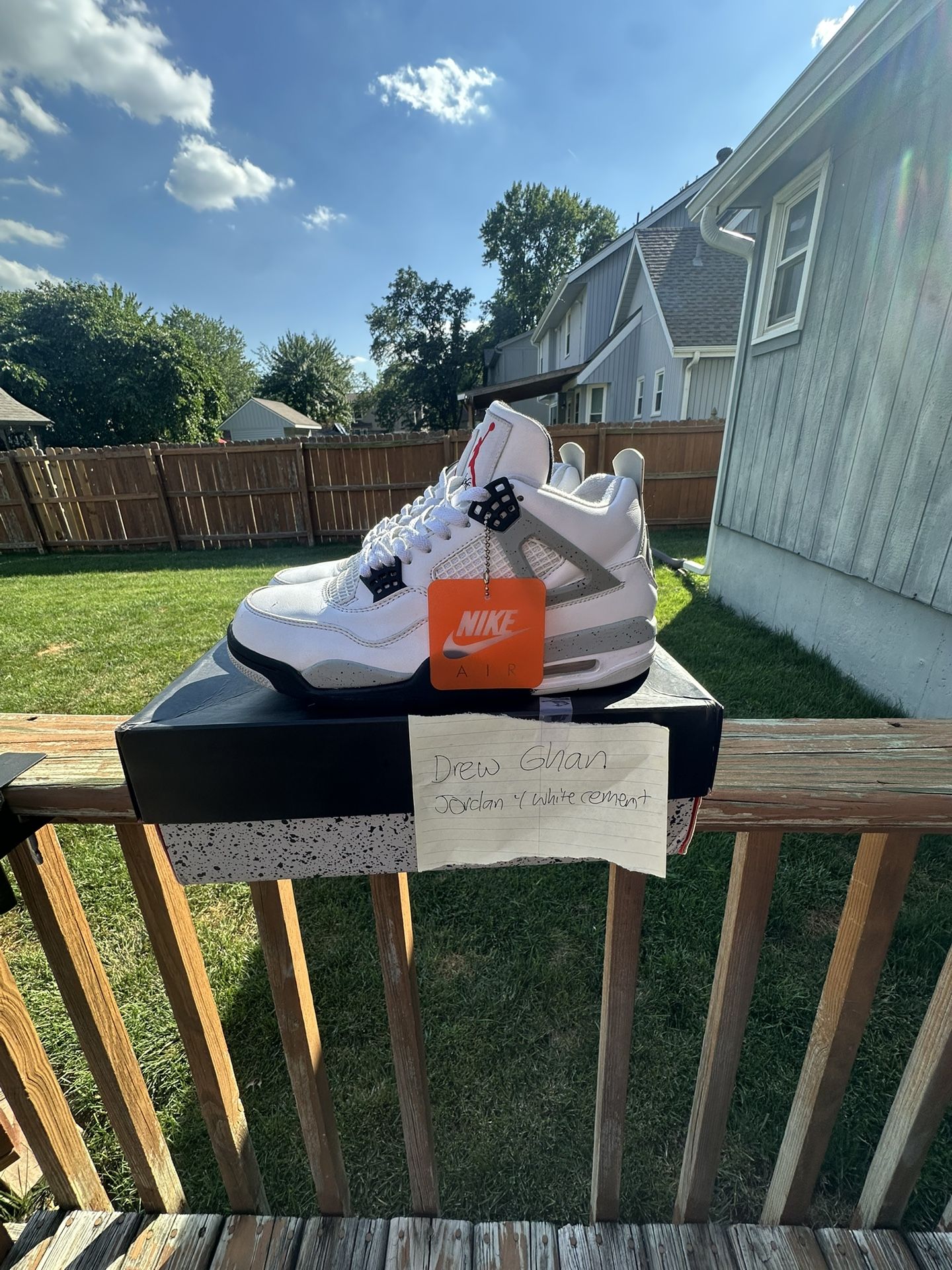 Jordan 4 White Cement Size 10