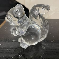 Princess House Lead Crystal Squirrel Figurine Czech Republic
