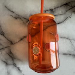 Orange Or Lemon Glass Cup 