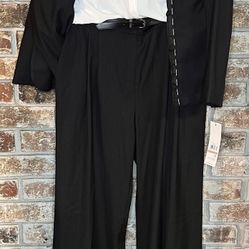 Calvin Klein Women’s Black 3pc Pinstriped Suit