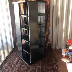 CD Tower Wood Swivel. Black