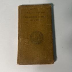 1924 Chicago Policer Rules and regulations