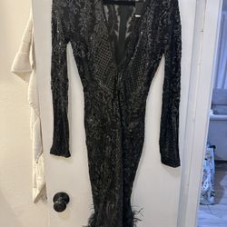 Glitter Black Sequence Dress Brand New Group Tags