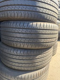 (4) 235/55R18 SET OF USED TIRES BRIDGETONE 70% LIFE !!