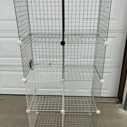 Wire Cube Storage Organizer 12x24x48h, Closet Organizers and Storage, Metal Cube Storage Adjustable Stackable Shelves Cabinet