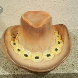 decorative ceramic cowboy hat