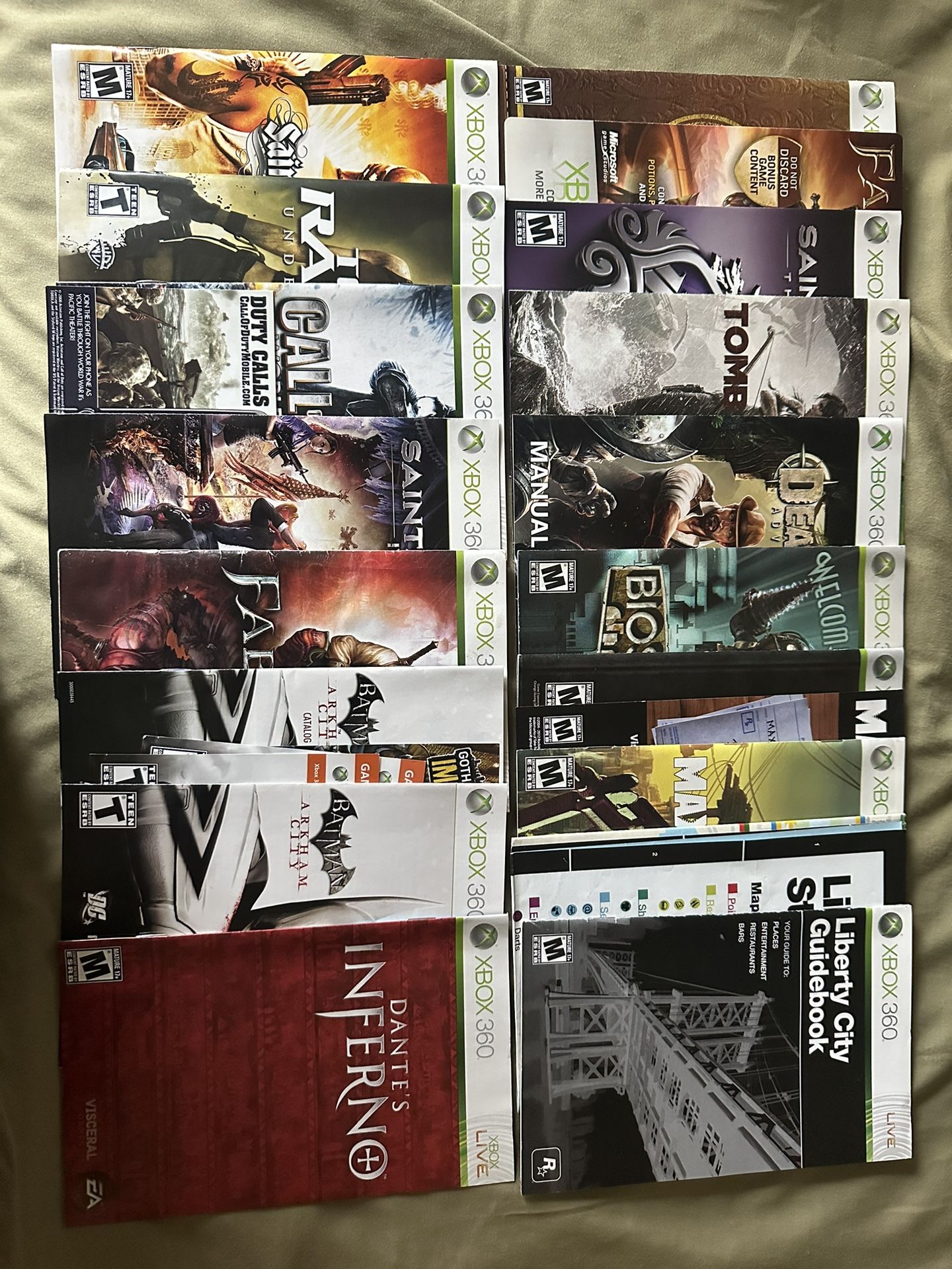 Assorted Game Manuals