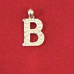 10kt Gold Initial B Pendant
