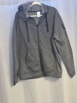 Grey Nike zip up hoodie L