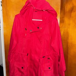 Women’s size extra large red curve hoodie jacket 