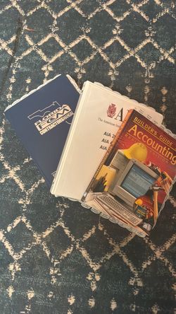 Florida contractors business and finance books righted and tabbed