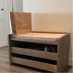 Josette Linen Upholstered Storage Bench