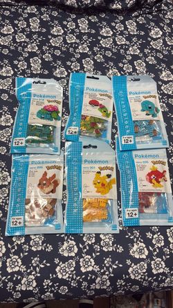Nanoblock Pokemon (LEGO, Venusaur, Squirtle, Eevee, Pikachu, Magikarp, caterpie)