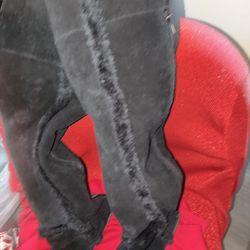 Very Nice Leather Long Boots Weary Warm Size 7 And Held 8