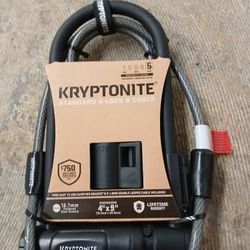 Kryptonite U-Lock & Cable, 12mm