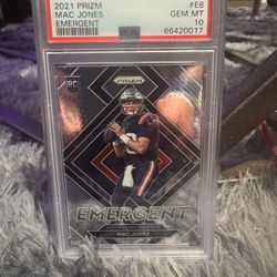 Rookie PSA Mac Jones Rookie Card GEM MINT 10