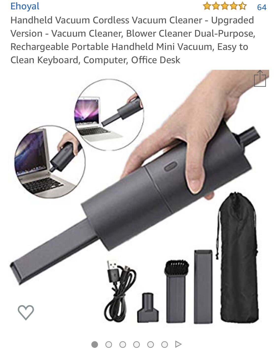 Handheld cordless vacuum cleaner