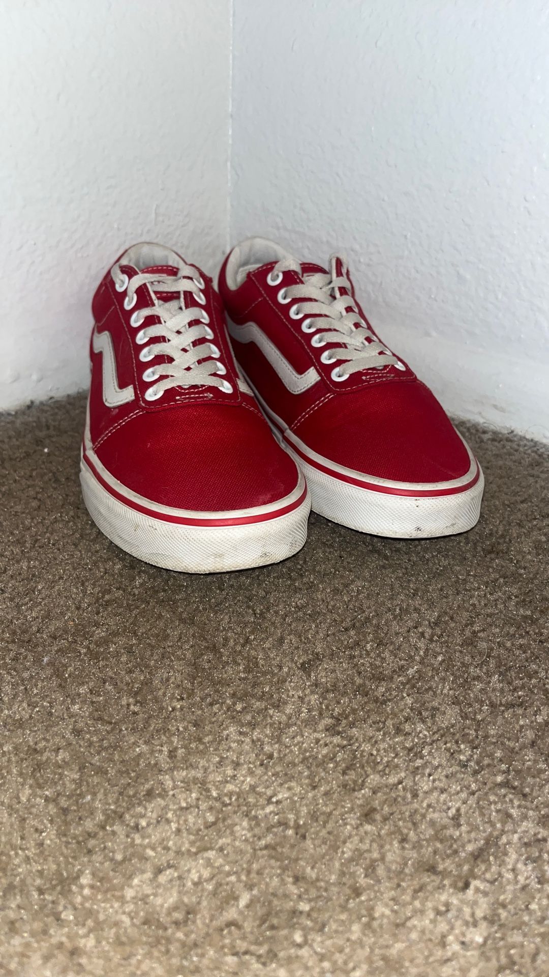 Red Lowtop Vans