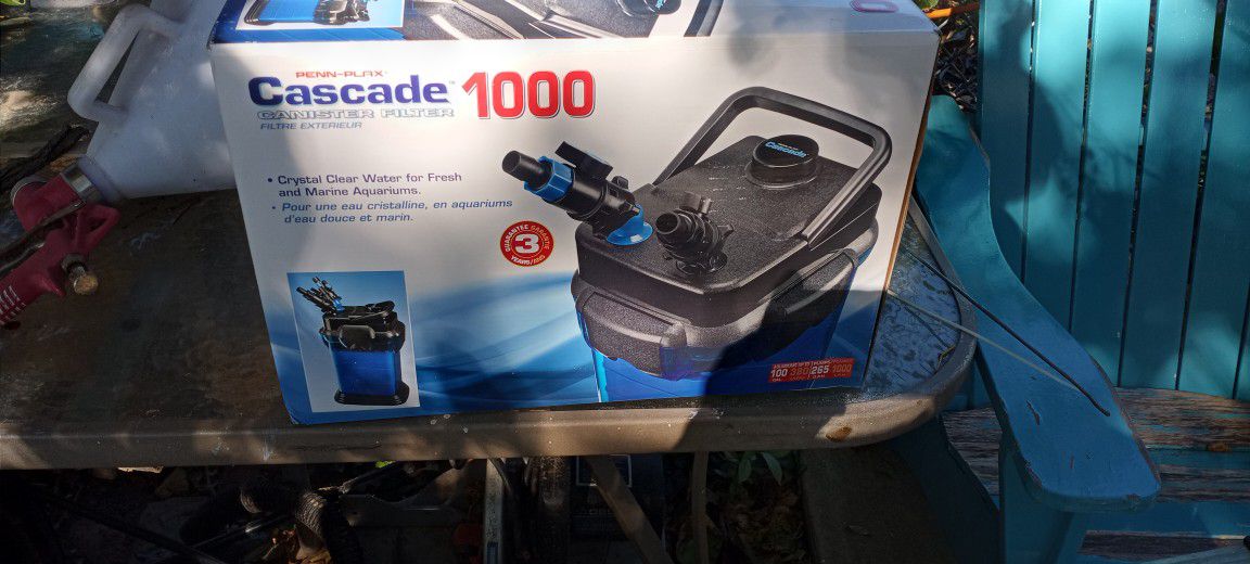cascade 1000 fish Tank Canaster Filter New In Box