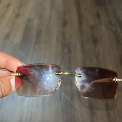 Cartier Men Glasses Marble White Sticks