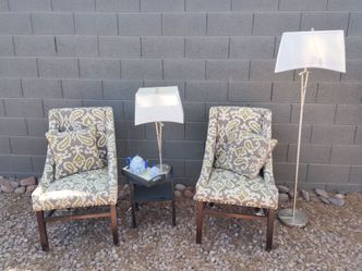 Chairs and lamps set