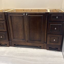 Complete Bathroom set, vanity 60” x 21” w/Granite top, medicine  cabinet
