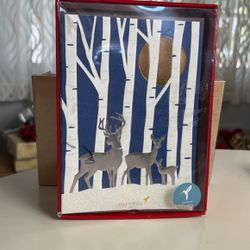 Papyrus Holiday Cards With Deer And Birch Trees