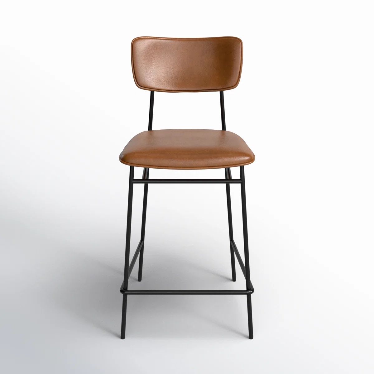 All Modern Turin Leather Counter Stools (3)