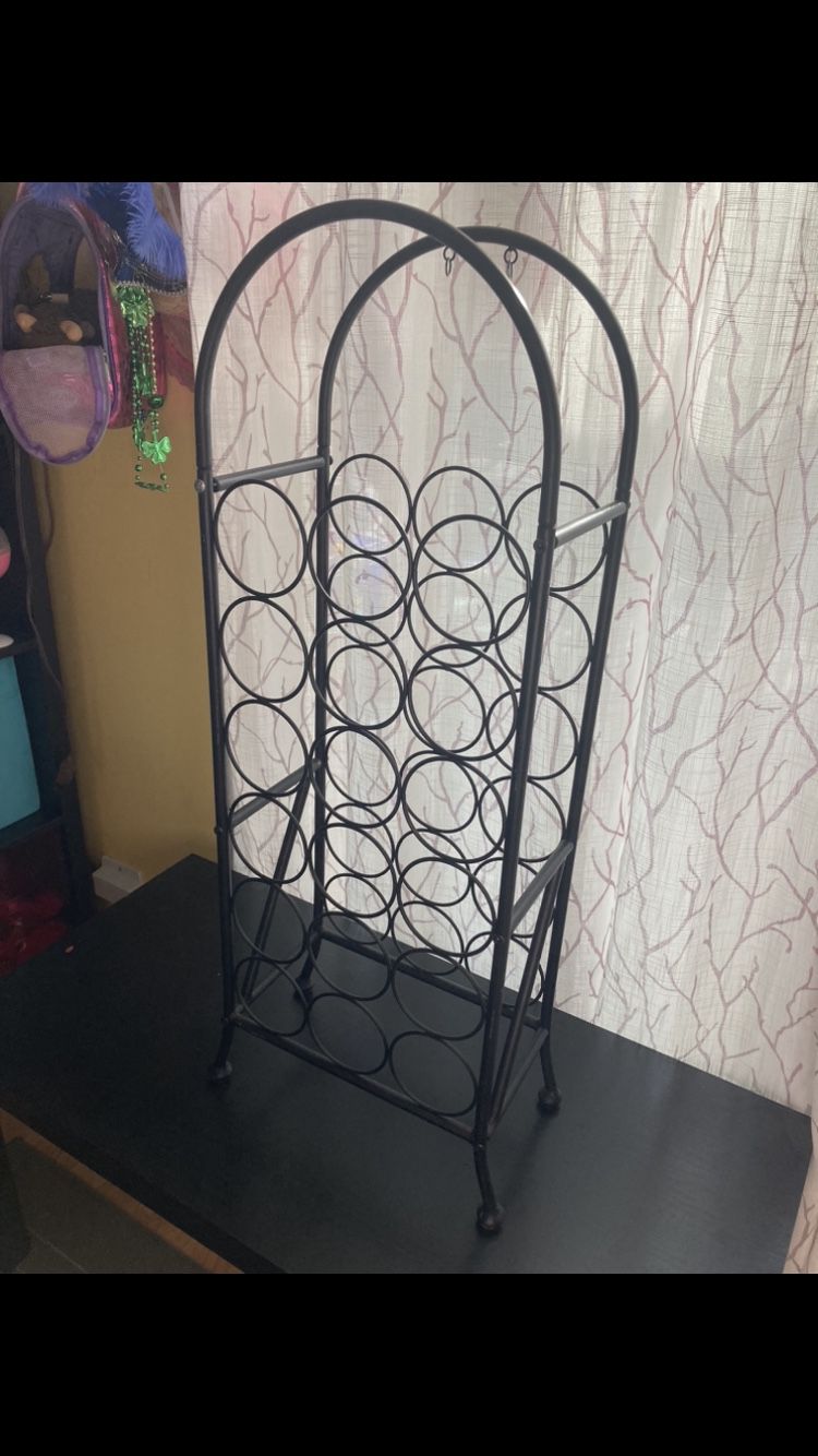 Available ✅ Metal Wine Rack Holds 18 Bottles 