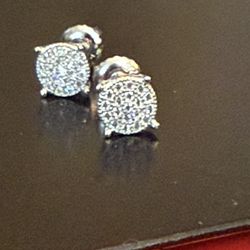 Moissanite Diamond Cluster Small Earrings