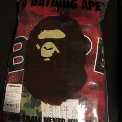 A Bathing Ape (Bape red camo jersey) 