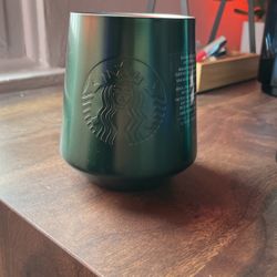 Brand new Starbucks cup / mug green metal