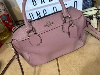 Coach Pink Crossgrain Leather Satchel Bag