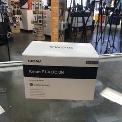 Sigma 16mm 1.4 Sony E