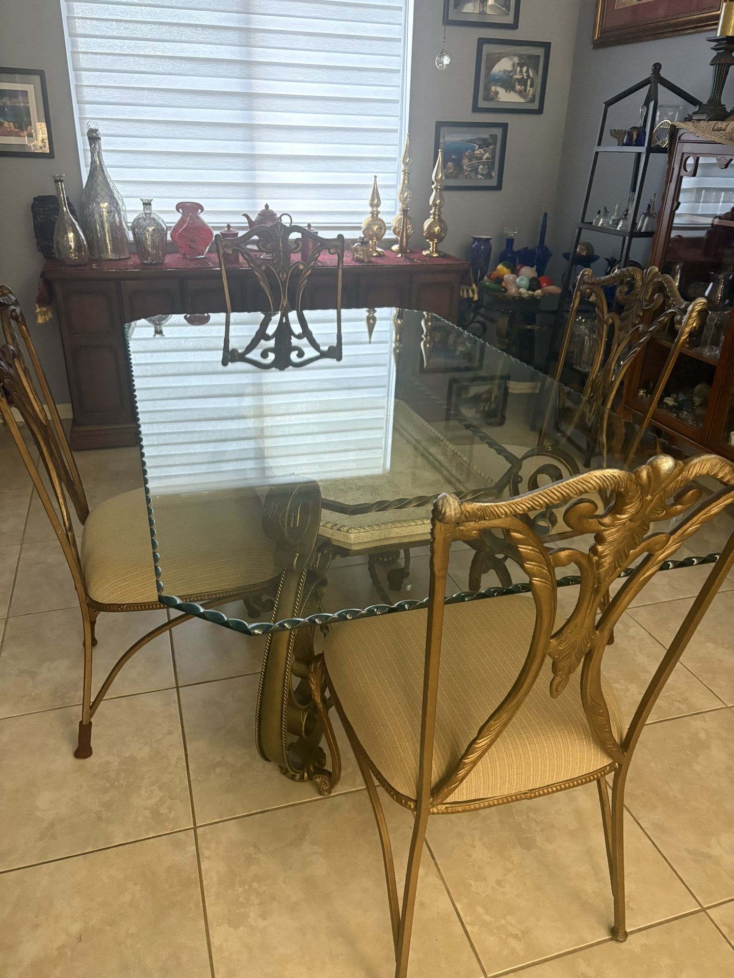 Antique Metal Dining Room Set